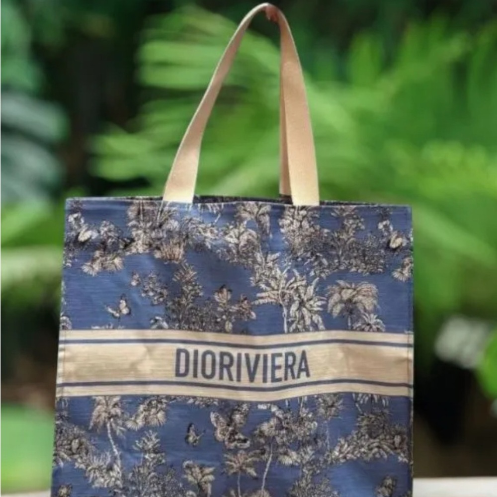 AUTHENTIC GWP Dior Dioriviera Blue and Cream Tote